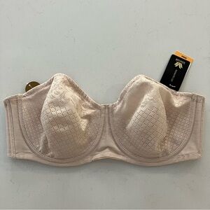 NWT Wacoal Warner's Women's Soft Beige Underwire Bra - Strapless